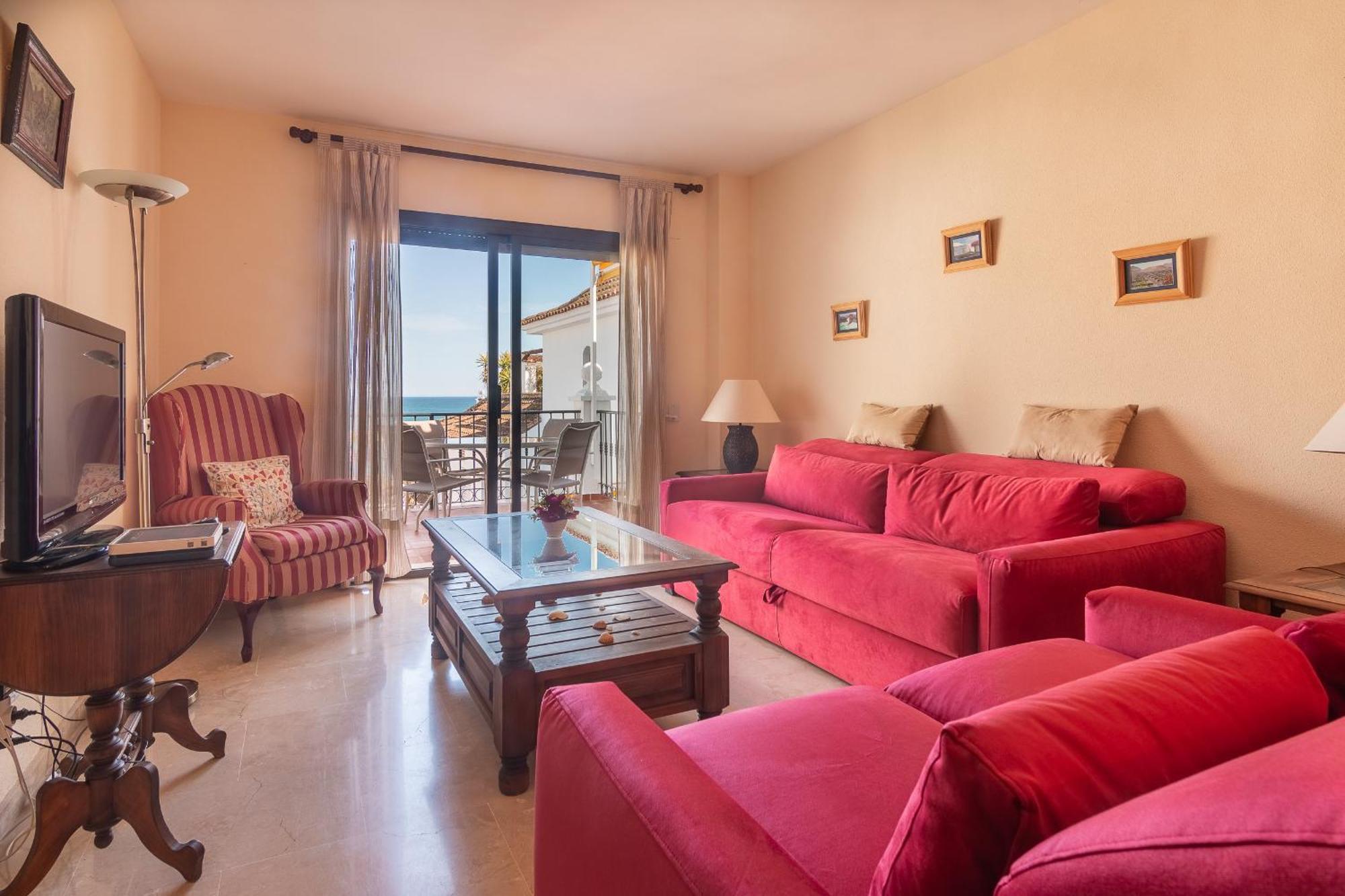 2233-Lovely 2 Bedrooms On The Beach, Pool And Port Manilva Bagian luar foto